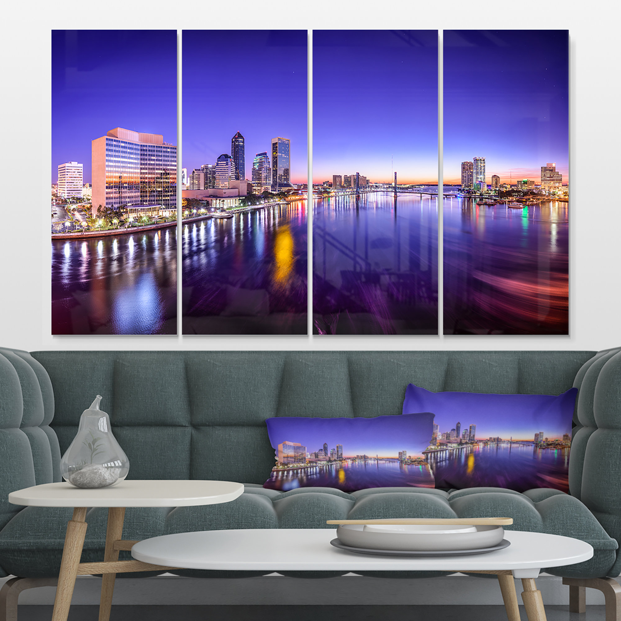 Design Art 'Jacksonville Florida City Cityscape' Photographic Print